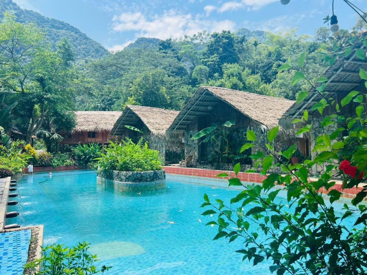 LePont Mu Waterfall Bungalow Hòa Bình Exteriör bild