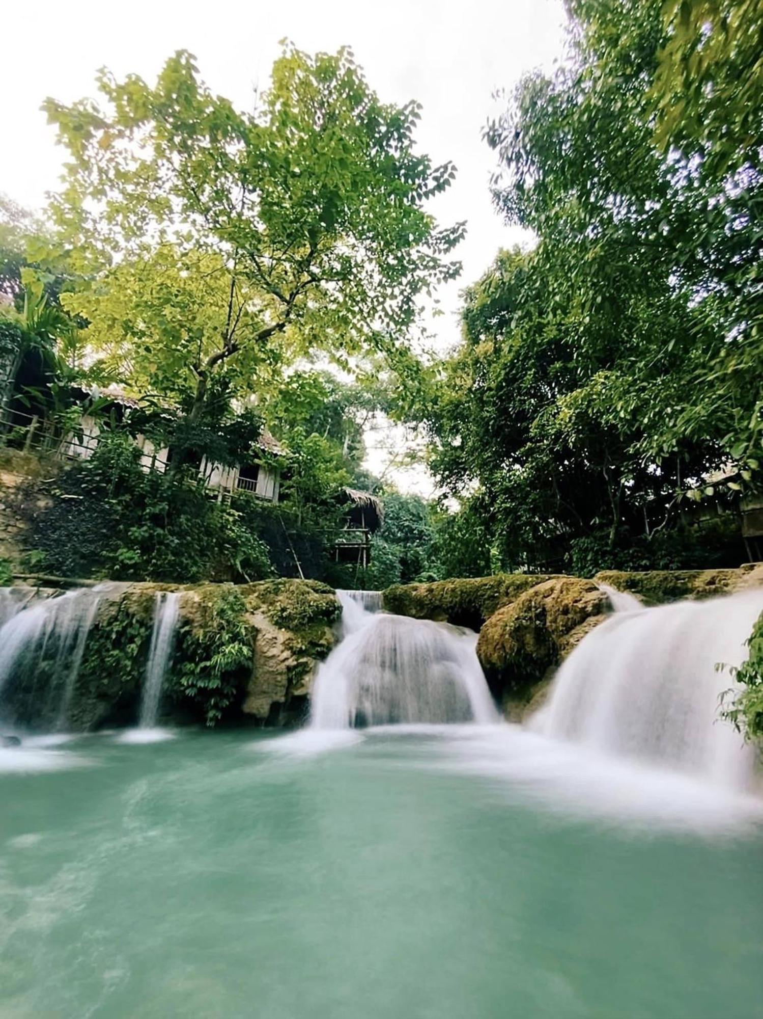 LePont Mu Waterfall Bungalow Hòa Bình Exteriör bild